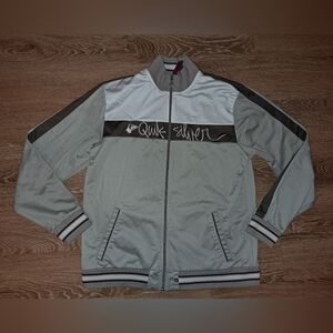 Quiksilver Men's Grayish Tan Vintage Y2k Track Jacket Large